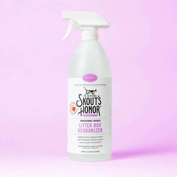 1ea 32oz Skout's Honor Litter Box Deodorizer - Stain & Odor